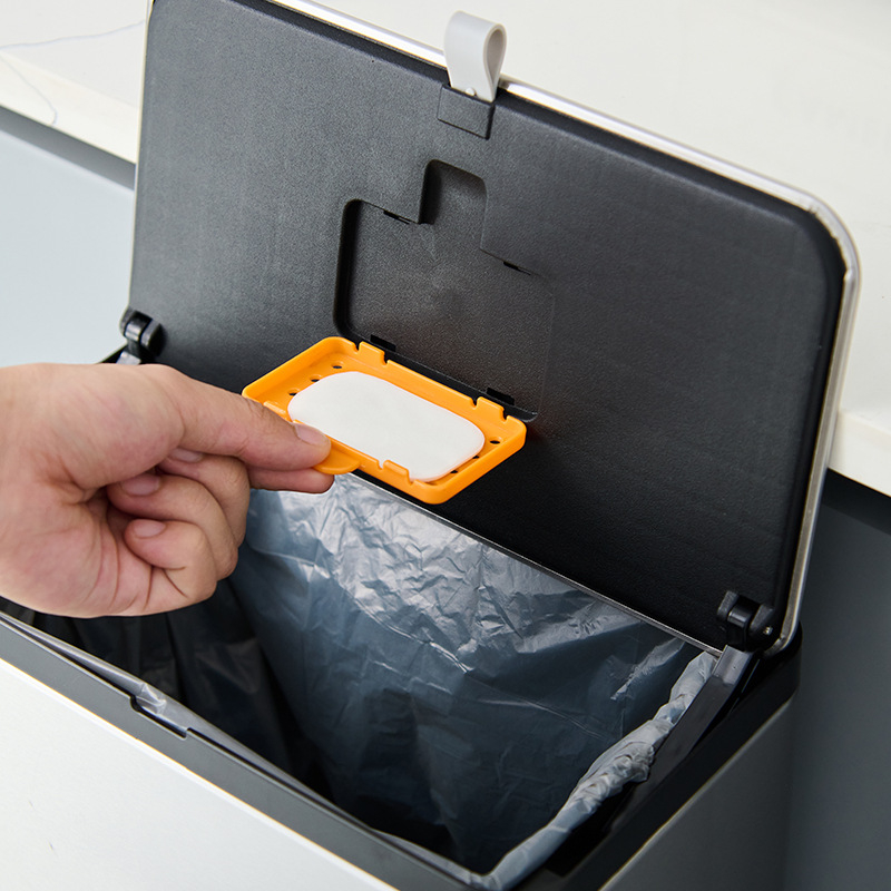Nehrđajući čelični zidni kanta za otpad s poklopcem, bez bušenja, za kuhinju i kupaonicu