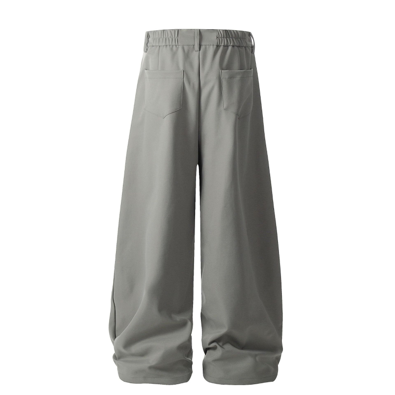 K328 Unisex παντελόνια αμερικανικού ρετρό στυλ με φαρδιά γραμμή, μεταλλικές λεπτομέρειες, άνετη εφαρμογή, καθημερινά παντελόνια