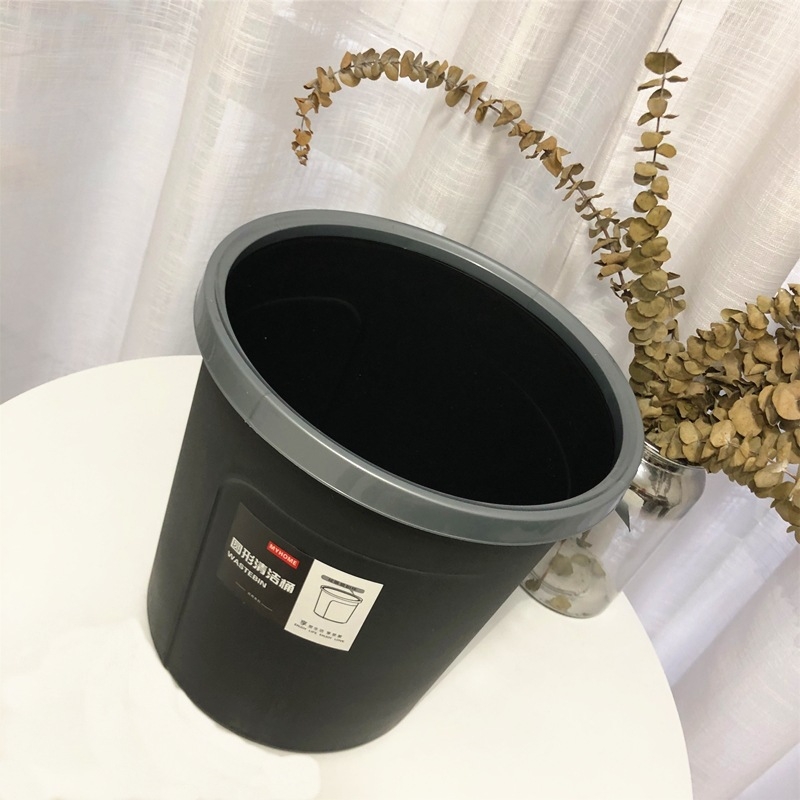 Plastična kanta za otpad, 10 L, bez poklopca, otporna na požar, kvadratnog i kružnog oblika, za hotelske sobe