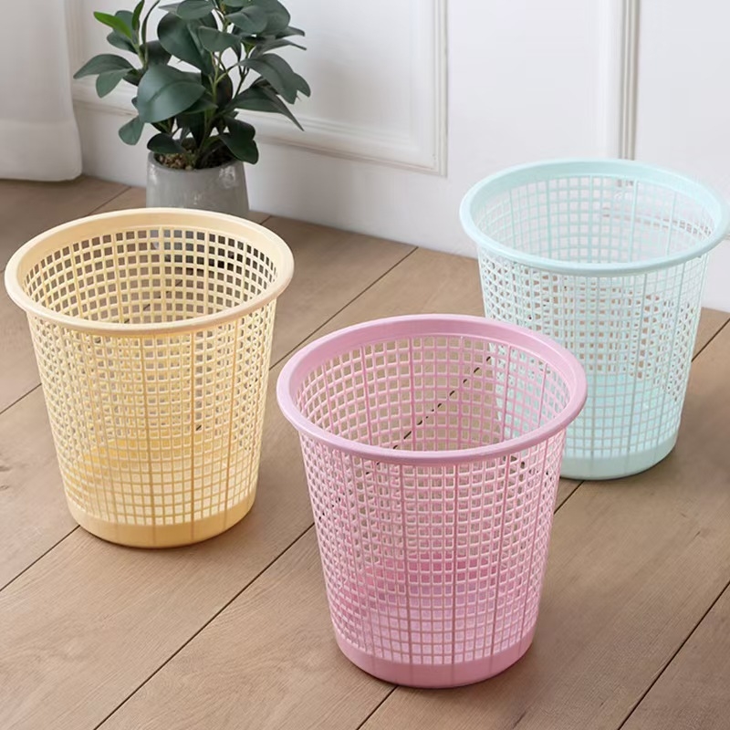 Moderna minimalistička plastična kanta za otpad bez poklopca, cilindričnog oblika, kapacitet do 4 l, za kuhinju, kupaonicu i ured