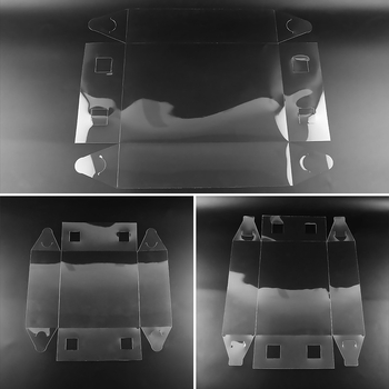 Prozirna PVC kutija za poklon s poklopom, pravokutna PET plastika, gornji i donji poklop, cvjetni dizajn