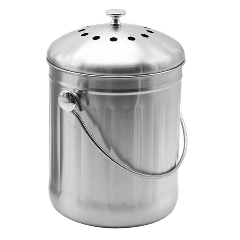 Nehrđajući čelični kantu za recikliranje s poklopcem, 5 L, kuhinja