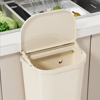 Kuhinjski zidni plastični koš za smeće s poklopcem, swing poklopac, 9 L