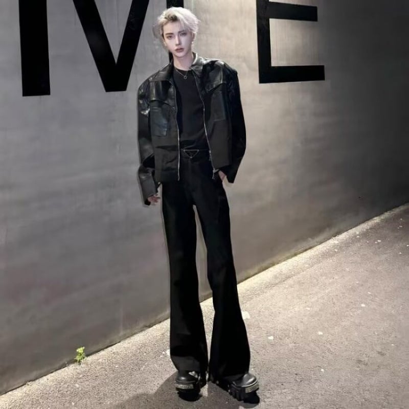 Muške hlače s mikro-flaireom, proljetno-jesenski stil, ležeran kroj