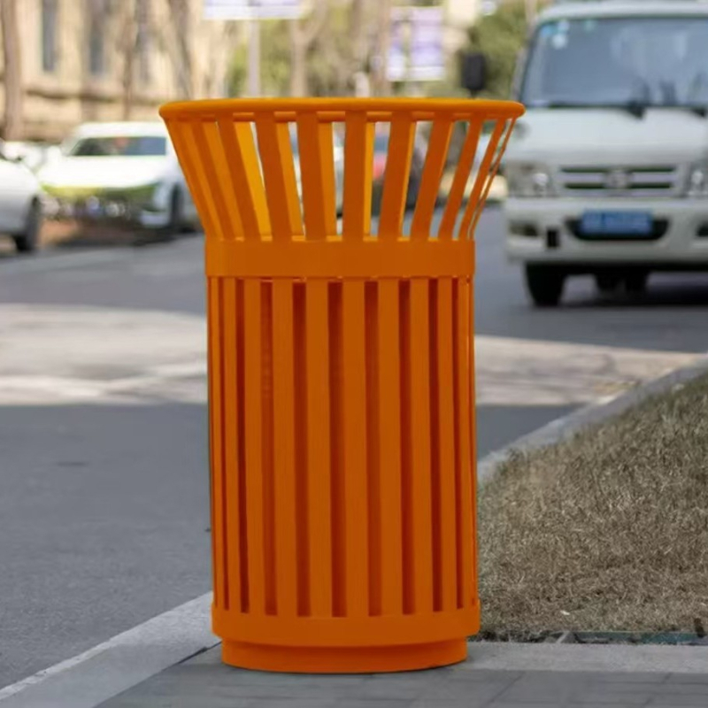 Vanjski kovani željezni smećar s vintage dizajnom, kanta za ljuske voća, jedan spremnik