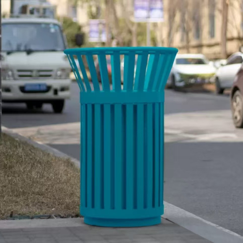 Vanjski kovani željezni smećar s vintage dizajnom, kanta za ljuske voća, jedan spremnik