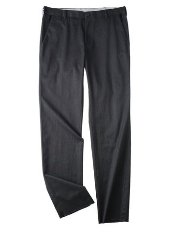 Ανδρικά παντελόνια business casual από μίγμα βαμβακιού, ίσια γραμμή, μεσαία μέση, μονόχρωμα, άνοιξη–φθινόπωρο