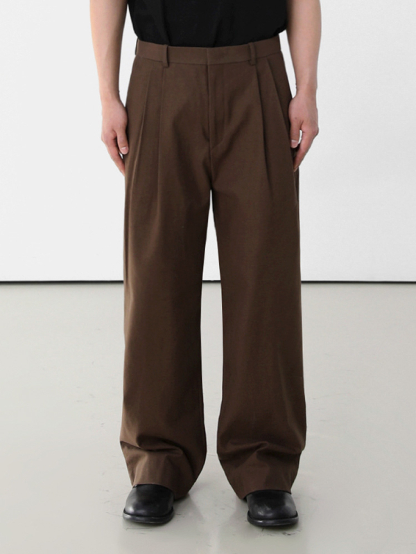 MYQ Maillard retro muške hlače, ljetne široke hlače, drapirani kroj, korejski casual stil