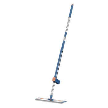 Sobam plosnati mop za pod s okvirom od aluminijske legure, drška od nehrđajućeg čelika, dvostruko korištenje mokro/suho, rotirajuća glava koja upija vodu, teleskopska duljina 120–140 cm