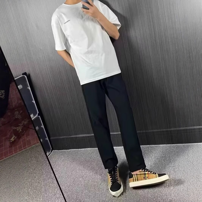Minimalistički stil, nove hlače s izšivanjem motiva pčele, ravni kroj, slim fit, svestrane, casual, skraćena duljina, trendi