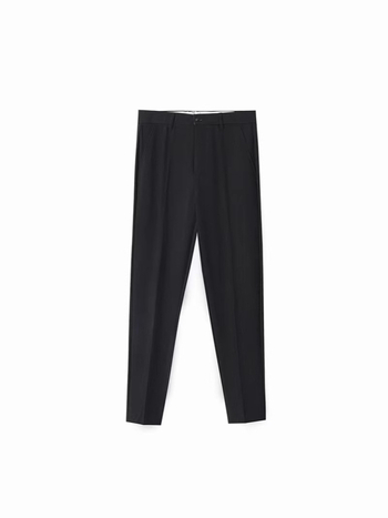 Muške ljetne hlače s drapiranim krojem, cropped dužina, slim fit, korejski stil, poslovno casual, bez glačanja