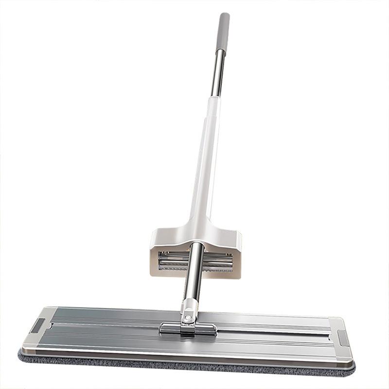 Good Helper 40 cm sivi aluminijski plosnati mop za drvene podove – čišćenje jednim prolazom, kućna uporaba