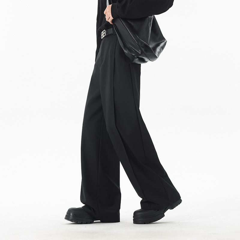 Casual hlače od ice silk, visokim strukom, jednobojne boje, plus veličina, široke nogavice