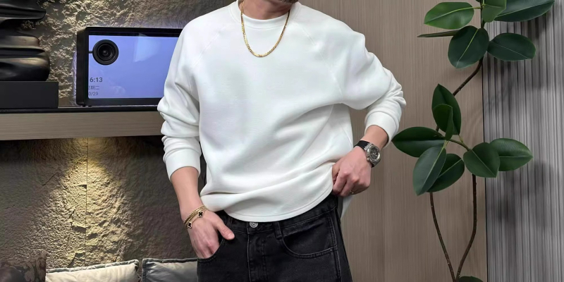 Muške crne široke traperice s drapiranjem, jesenski stil, duljina do poda