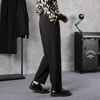 Muške hlače za proljeće, korejskog stila Slim Straight, poslovne, bez nabora, bez glačanja