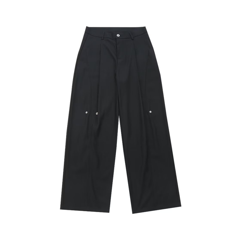 Unisex High Street Retro, χαλαρά παντελόνια με φαρδιά γραμμή, καλοκαιρινά, καθημερινά