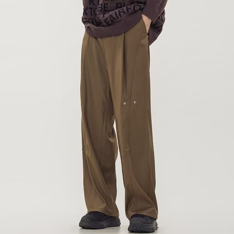 Unisex High Street Retro, χαλαρά παντελόνια με φαρδιά γραμμή, καλοκαιρινά, καθημερινά