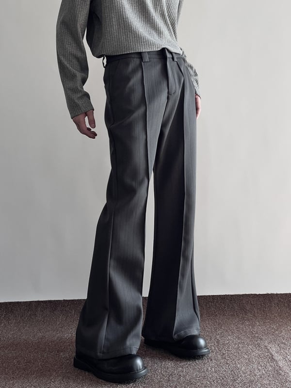 Unisex μαύρα παντελόνια με drape και ελαφρώς φαρδιά γραμμή, άνοιξη-φθινόπωρο, καθημερινά άνετα