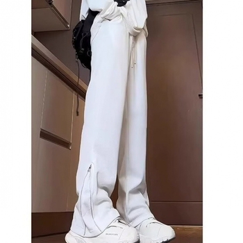 Muške hlače od Ice Silk materijala, lagane ljetne casual hlače, ravni kroj, široke nogavice