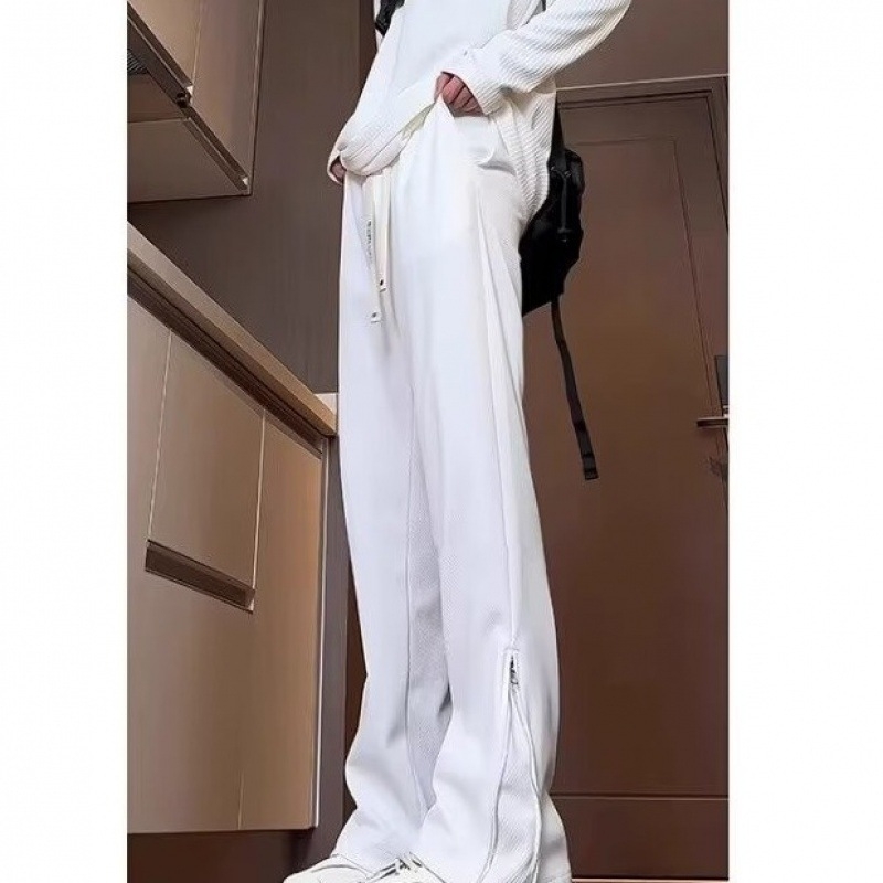 Muške hlače od Ice Silk materijala, lagane ljetne casual hlače, ravni kroj, široke nogavice
