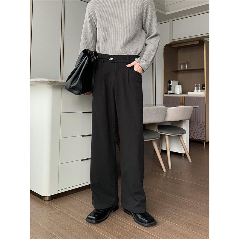 Muške hlače za proljeće i jesen, zimske casual hlače ravnog kroja, cleanfit, korejski stil