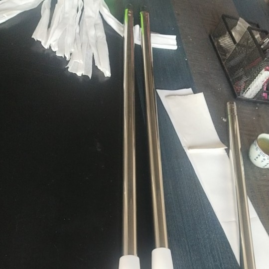 Nerđava čelična drška za mop s integriranom zamjenjivom šipkom, ojačana i produžena, promjer 2,2 cm