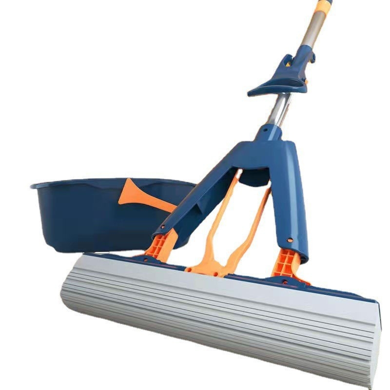 Spužvasti mop, bez dodirivanja rukama, dvostruka upotreba mokro/suvo, sklopiv, kućna upotreba, velik kapacitet upijanja, pamuk mop, poklon