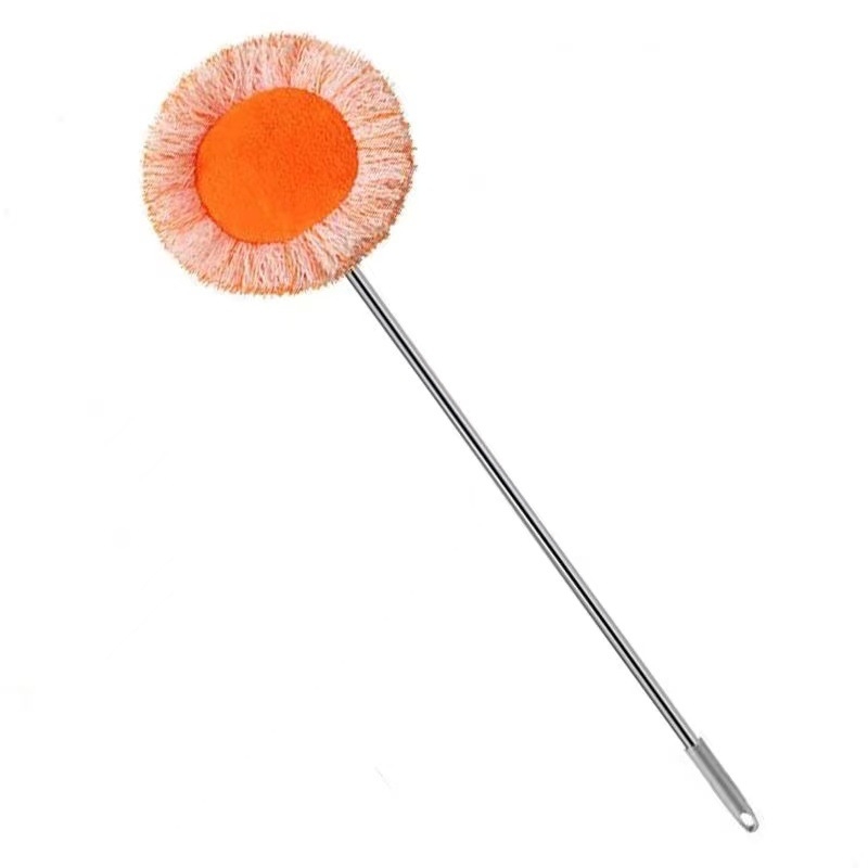 Plošni mop s teleskopskom šipkom od nehrđajućeg čelika, uzorak suncokreta, duljina 80-100 cm