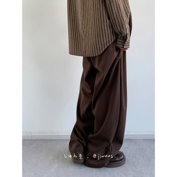 Jesenske muške hlače s visokim strukom, inspirirane japanskim retro krojem, opuštenog ravnog kroja, casual duge hlače