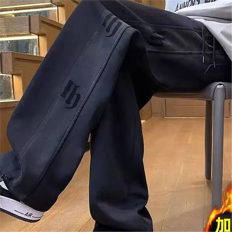 Pantalone od flisa s dvostrukim načinom nošenja za tinejdžere dječake, jesen-zima, casual, ravni kroj