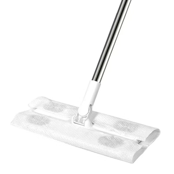 Ploché handrové mop s posilnenou nerezovou tyčou, pevný a odolný, veľký rozmer pre domáce použitie.