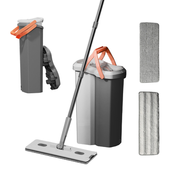 Prilagođeni set ravnog mop-a s odvojivom i sklopivom kantu