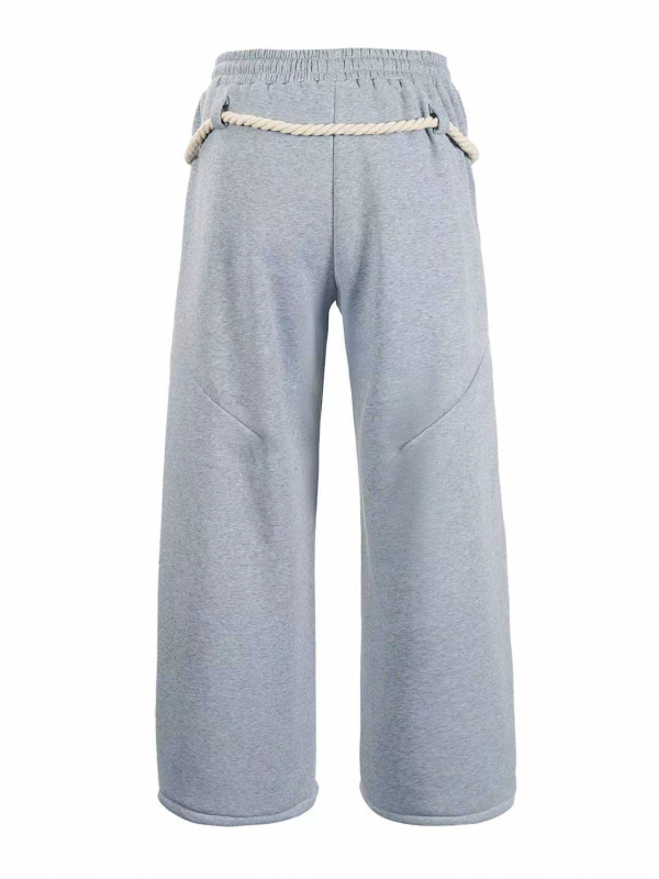Pantaloni casual pentru bărbați, cu șnur, căptușiți cu fleece, croială lejeră, drepti, largi, de iarnă