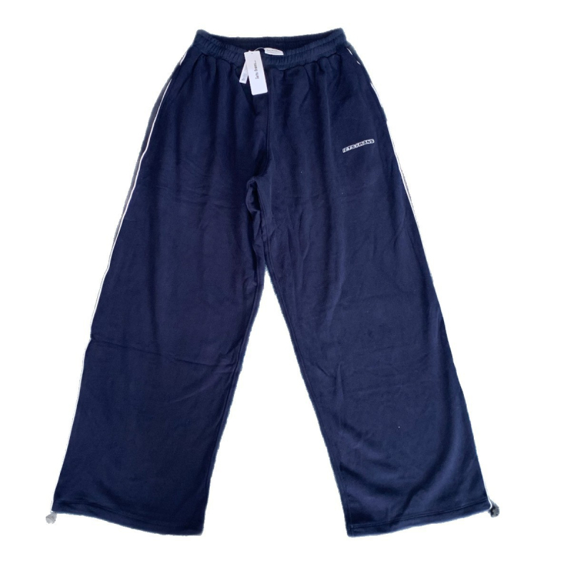 Mertra Mert-a307 Pletene terry hlače, široke nogavice i ravni kroj, zimski model 2024, elastičan pojas, udoban kroj, 100% pamuk, streetwear casual
