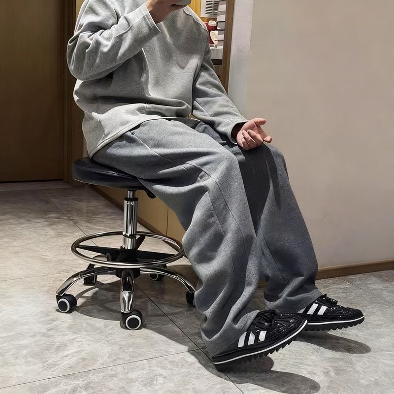 Muške casual hlače ravnog kroja s flis podstavom, deblje, svestrane, novi muškarac stil, opušten izgled, jesensko-zimske jednobojne sportske hlače