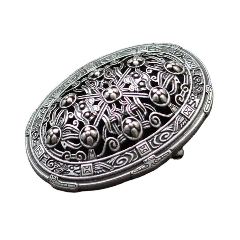 Severska Viking broš s kompasom - vintage metalni nakit