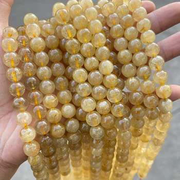 Prirodni plavokosi kristal 8 mm okrugle perle za DIY nakit – komponente za ogrlice i narukvice