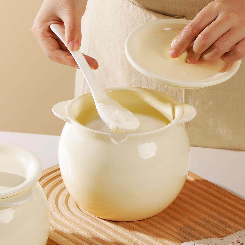 Keramički kuhinjski spremnik za masnoću 1400 ml, s dvije ručke, velik kapacitet, otporan na visoke temperature, spremnik za vruće ulje i začine, uz uključenu malu žlicu