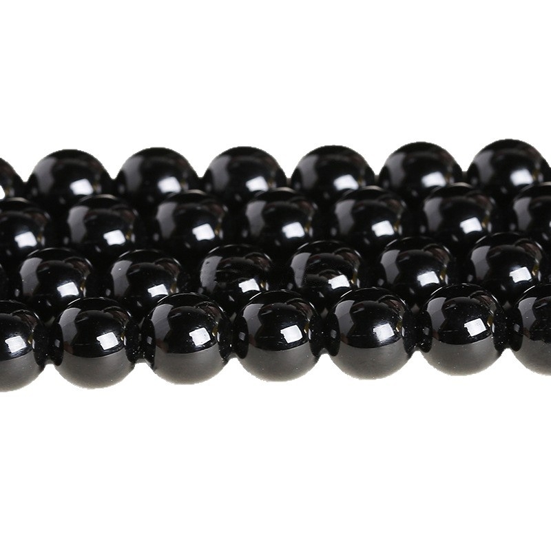 8 mm prirodno crne agat kuglice za DIY nakit — za izradu ogrlice i narukvice