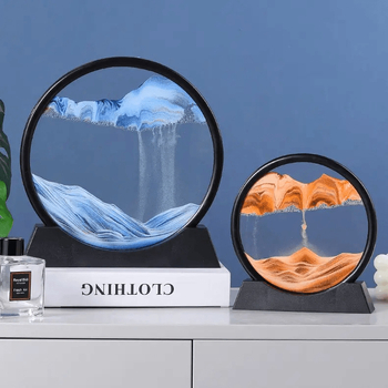 Skandinavski 3D prikaz tekućeg pijeska za stol – dekorativna figura s pijeskom, elegantan poklon za njega i nju