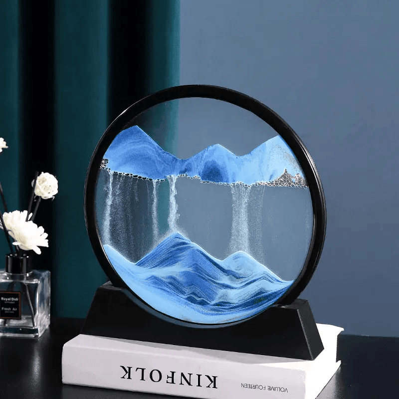 Skandinavski 3D prikaz tekućeg pijeska za stol – dekorativna figura s pijeskom, elegantan poklon za njega i nju