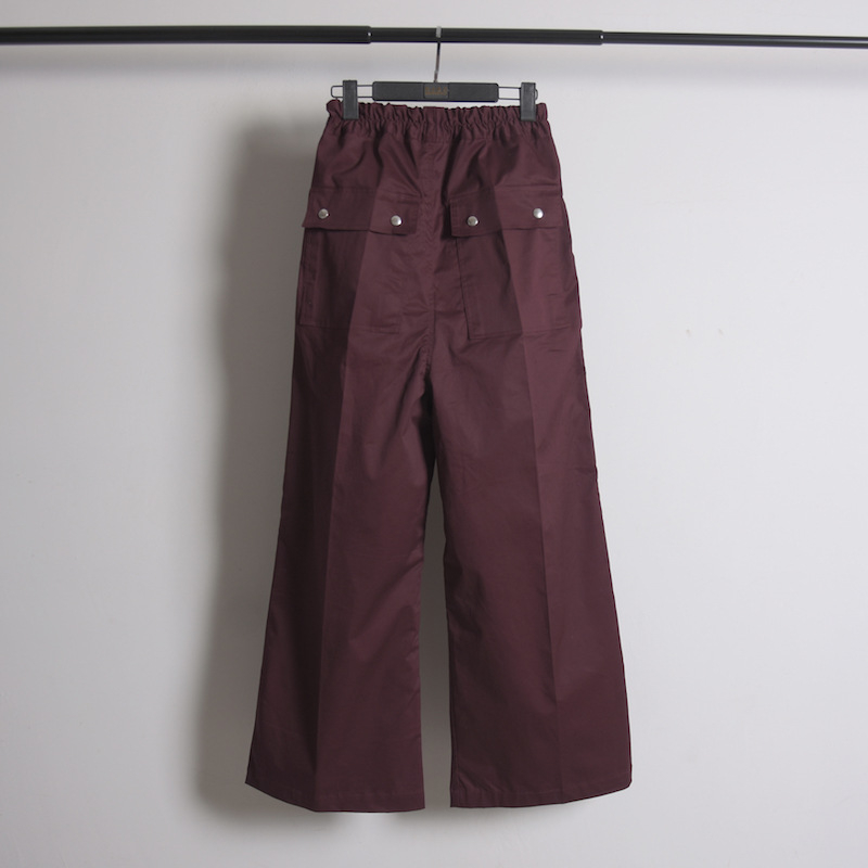 Muške jesenske casual hlače u boji pig liver purple, s zatvaračem na zip, s mikro‑flare krojem
