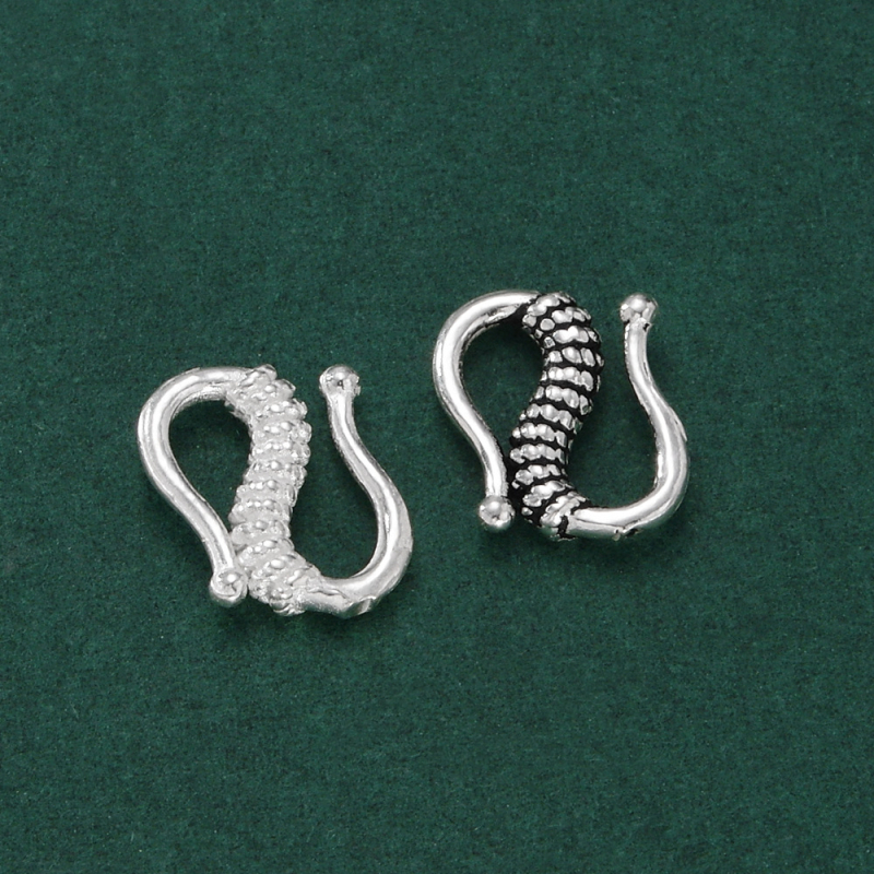 S925 srebro – S-oblika spojka za nakit, konektor u obliku figure-eight za ručno izrađene narukvice i ogrlice, srebrno