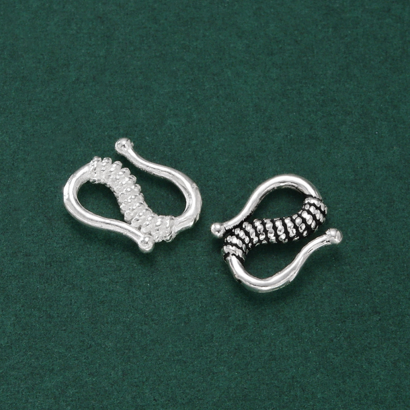 S925 srebro – S-oblika spojka za nakit, konektor u obliku figure-eight za ručno izrađene narukvice i ogrlice, srebrno