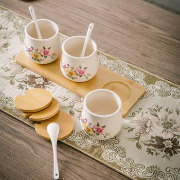 Set keramičkih posuda za začine s poklopcem, japanskog stila
