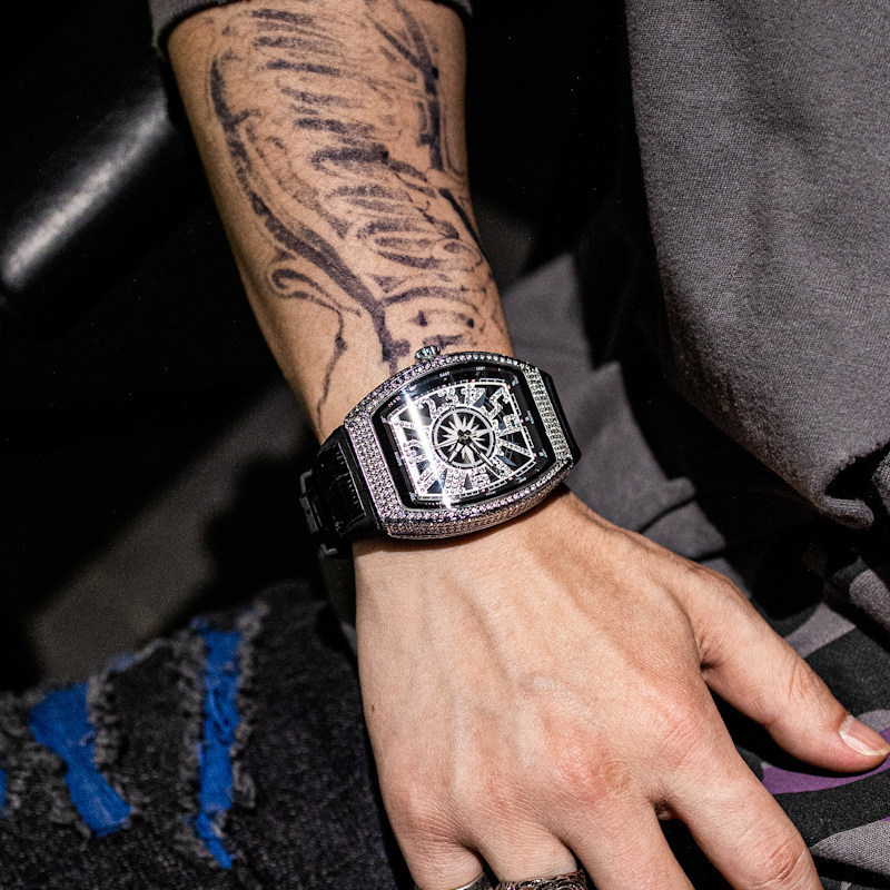 NASIR Diamantmi osadené automatické mechanické pánske hodinky, puzdro v tvare fľaše, kožený remienok, vodotesné do 30 m