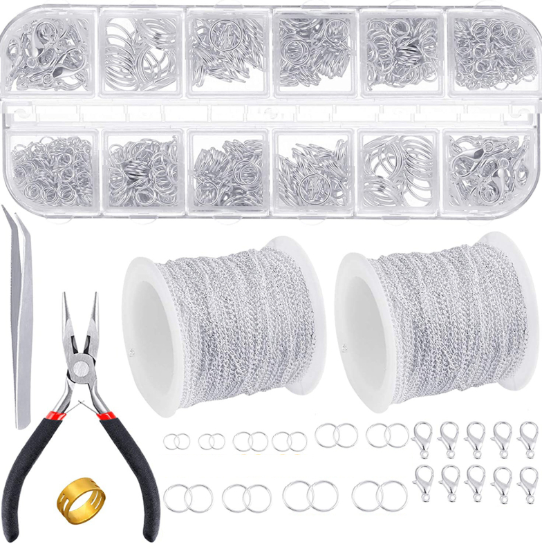 1000 komada 4–10 mm jednokruglih konektora za DIY izradu narukvica i lančića, dijelovi nakita s lobster clasp