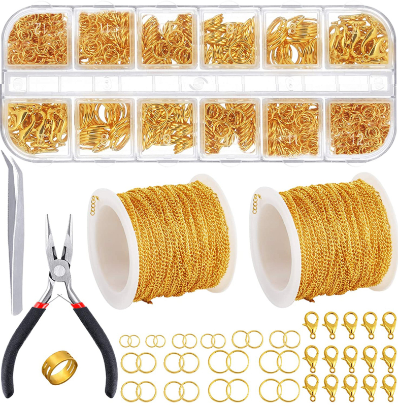 1000 komada 4–10 mm jednokruglih konektora za DIY izradu narukvica i lančića, dijelovi nakita s lobster clasp