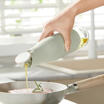 Staklena boca za kuhinjsko ulje s automatskim otvaranjem i zatvaranjem, gravitacijski dozator začina, posuda za sojin umak bez prolijevanja