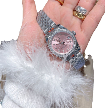 Danny Road ružové dámske hodinky, z nerezovej ocele, mechanické, automatické